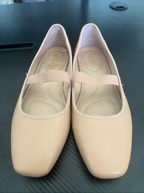 Old Navy Blush Pink Ballet Flats with Elastic Strap